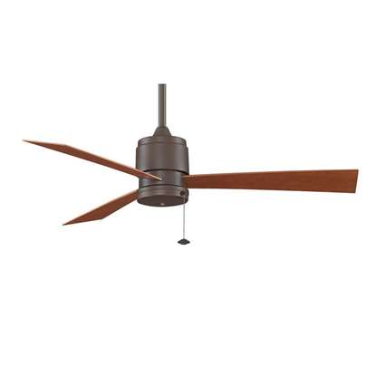 Image de Ventilateur de plafond Zonix WET OB, Oil Rubbed Bronze Ø 132cm, avec interrupteur à tirage. Couleur d'hélices cerise. (Fanimation)