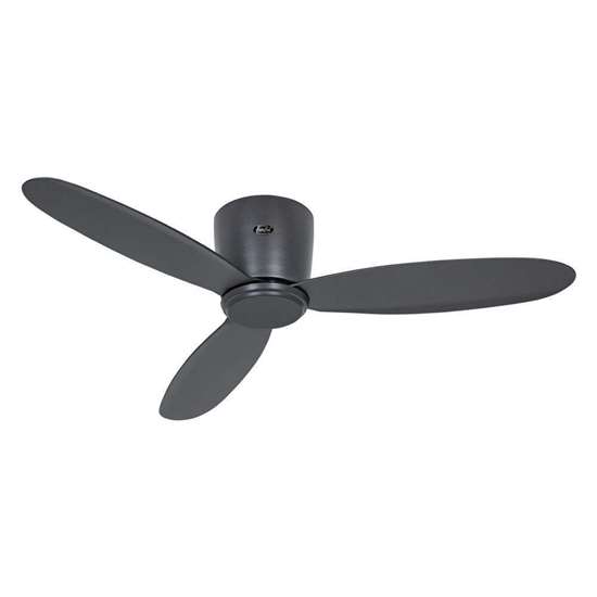 Image sur Ventilateur de plafond économe en énergie Eco Plano II 112 BG-BG, avec télécommande et 6 échelons. Particulièrement plat pour les plafonds bas. (Casafan)