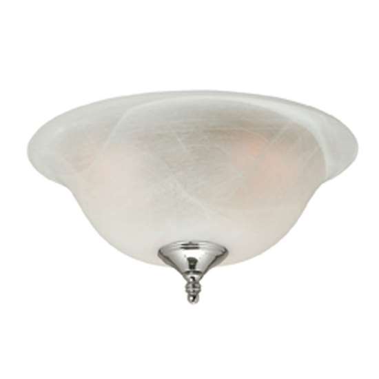 Image sur Lampe Hunter Bowl Light Kits Swirled Marble. (nickel brossé, laiton antique, laiton, blanc).