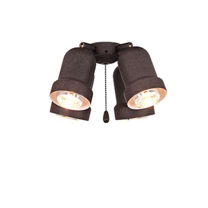 Immagine di Lampada Royal 4 spot in metallo regolabile marrone antico.