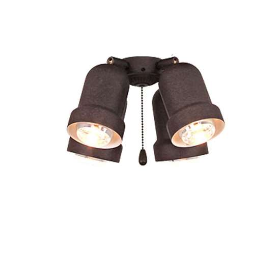 Immagine di Lampada Royal 4 spot in metallo regolabile marrone antico.