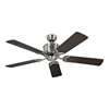 Image sur Ventilateur de plafond économe en énergie Eco Elements 132 BN, chrome brossé Ø 132 cm. Hélices wenge/érable avec télécommande. (Casafan)