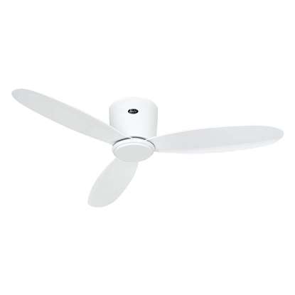 Immagine di Ventilatore da soffitto a risparmio energetico Eco Plano II 112 WE-WE, con telecomando e 6 velocità. Particolarmente piatto pe soffitti bassi. (Casafan)