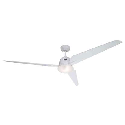 Immagine di Ventilatore da soffitto a risparmio energetico Eco Aviatos 162 WE-WE, bianco Ø 162 cm, con telecomando. Colore eliche bianco. (Casafan)