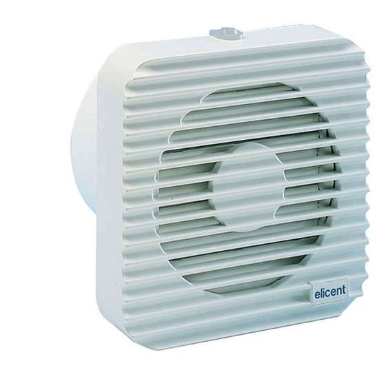 Bild von Bad/WC-Ventilator MURO-100A mit elektrischer Verschlussklappe, Wand- oder Deckenmontage.