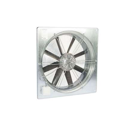 Image de Ventilateur axial Fischbach 230V, AW 500 / EM35 (anneau mural carré) avec grille de protection. Avec moteur ec. (Fischbach).