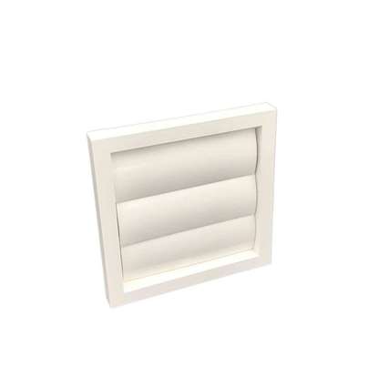 Immagine di Valvola di chiusura in plastica VK 100W 140x140mm con bocchettone Ø 100mm bianca.