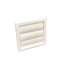 Immagine di Valvola di chiusura in plastica VK 100W 140x140mm con bocchettone Ø 100mm bianca.