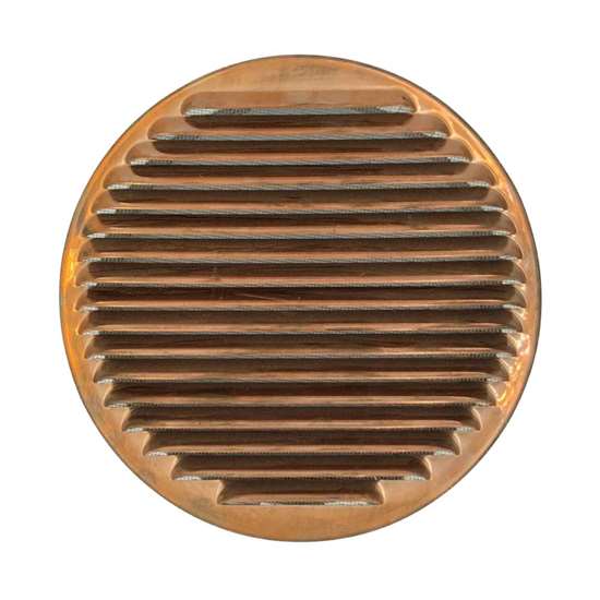 Bild von Ventilationsgitter SG 100 Kupfer steckbares Aussengitter mit Insektenschutzgitter.