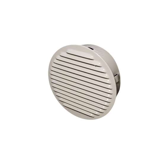 Image sur Grille de ventilation SG 150 en blanc enfichable. Grille extérieure avec moustiquaire.