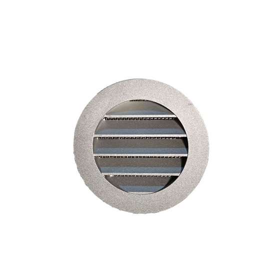 Bild von Wetterschutzgitter S-AV Ø innen 96mm Ø aussen 128mm alu mit Insektenschutzgitter.