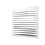 Image de Grille de ventilation en métal 1212ME 125x125 mm, acier blanc, avec moustiquaire. (Outdoor)