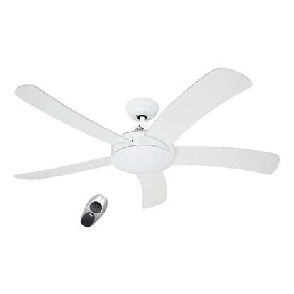 Bild von Deckenventilator Falcetto 132WE, weiss Ø 132 cm. Flügel weiss mit Fernbedienung