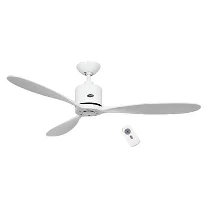 Immagine di Ventilatore da soffitto Aeroplan Eco WE-WE, bianco Ø 132cm, con telecomando. Colore eliche bianco. (Casafan)