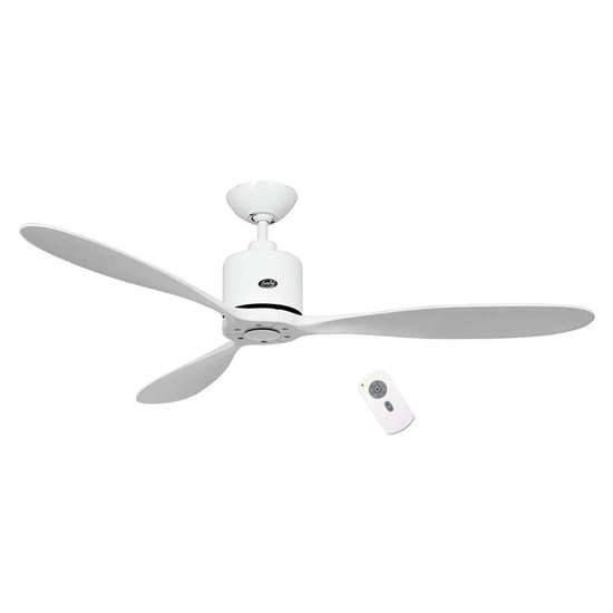 Immagine di Ventilatore da soffitto Aeroplan Eco WE-WE, bianco Ø 132cm, con telecomando. Colore eliche bianco. (Casafan)