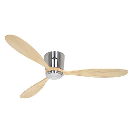 Image sur Ventilateur de plafond économe en énergie Eco Plano Wood BN-NT, avec télécommande et 6 vitesses. Particulièrement plat pour les plafonds bas. (Casafan)