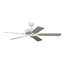 Immagine di Ventilatore da soffitto Potkuri Ø 132cm. Bianco. Eliche bianco/bianco rattan.