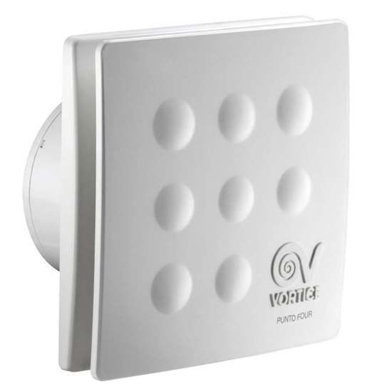 Immagine di Ventilatore Punto Four MFO 100T. Con clappa e temporizzatore. (Vortice)
