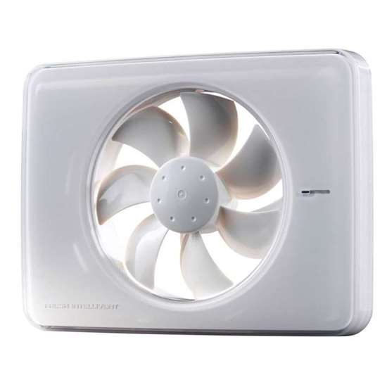Image sur Intellivent Celsius ventilateur blanc avec contrôle de la température.