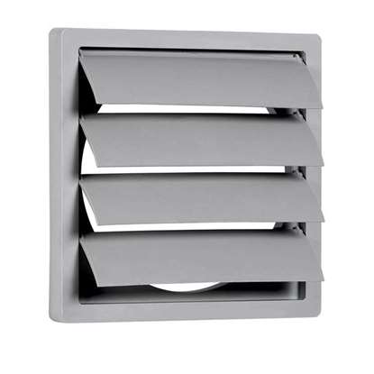 Image de Clapet de fermeture en plastique RK 10/12 160x160mm sans manchon, gris clair.