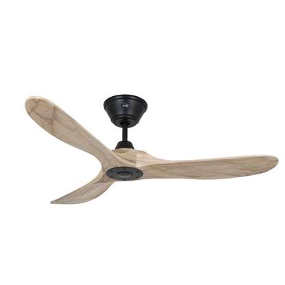 Immagine di Ventilatore da soffitto Eco Genuino 122 MS-NT, nero opaco Ø 122cm, con telecomando
. Colore eliche naturale. (Casafan)