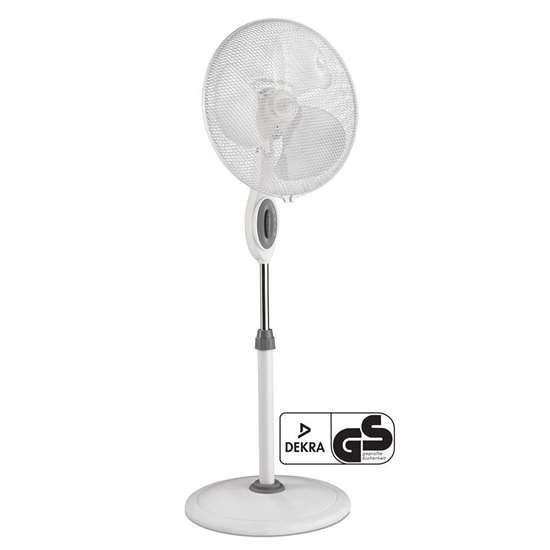 Bild von Standventilator Greyhound Safeline SV 45-10-SL WE, weiss, Durchmesser Flügelrad 40 cm. 3 Stufen. Auch für gewerblichen Einsatz geeignet.