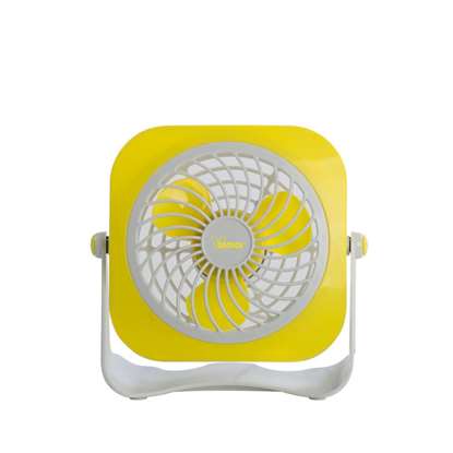 Immagine di Mini-Ventilatore di tavola VT14 giallo Ø 10cm con connessione USB.