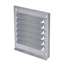 Image de Grille pare pluie en aluminium, rejet d'eau, sans Manchon et moustiquaire. 500 x 500 mm. 70% coupe transversale libre.