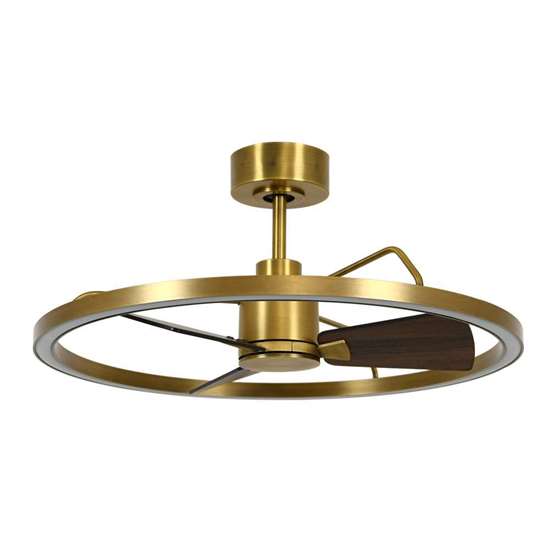 Bild von Deckenventilator Cessna mit Fernbedienung (6 Stufen) - Marke: Lucci Air - Gehäuse: Antique  Bronze, 3 Flügel - Durchmesser: 70cm, Motor 30W - Mit LED Deckenleuchte,  Farbwechselfunktion, 3000, 4000, 5000K