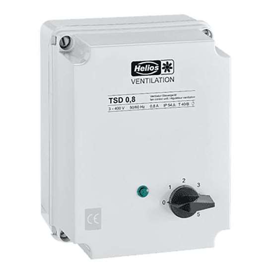Image sur Régulateur trafo à 5 vitesses TSD 7.0 pour le règlement des ventilateurs 400V jusqu'à 7.0A.