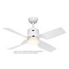 Immagine di Ventilatore da soffitto Eco Ventos WE-WE, lacca bianco, Ø 102 cm, con telecomando. Colore d'eliche in plastica bianco. WiFi. Outdoor (Casafan)