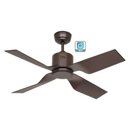 Image de Ventilateur de plafond Eco Ventos BZ-BZ, bronze, Ø 102 cm, avec télécommande. Couleur d'hélices plastique bronze. WiFi. Outdoor (Casafan)