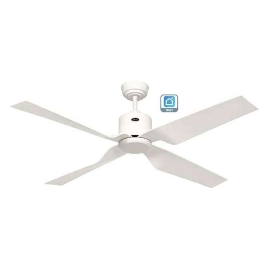 Image sur Ventilateur de plafond Eco Ventos WE-WE, laque blanc, Ø 132 cm, avec télécommande. Couleur d'hélices plastique blanc. WiFi. Outdoor (Casafan)