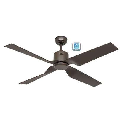 Image de Ventilateur de plafond Eco Ventos BZ-BZ, bronze, Ø 132 cm, avec télécommande. Couleur d'hélices plastique bronze. WiFi. Outdoor (Casafan)