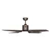 Immagine di Ventilatore da soffitto Eco Ventos BZ-BZ, bronzo, Ø 132 cm, con telecomando. Colore d'eliche in plastica bronzo. WiFi. Outdoor (Casafan)
