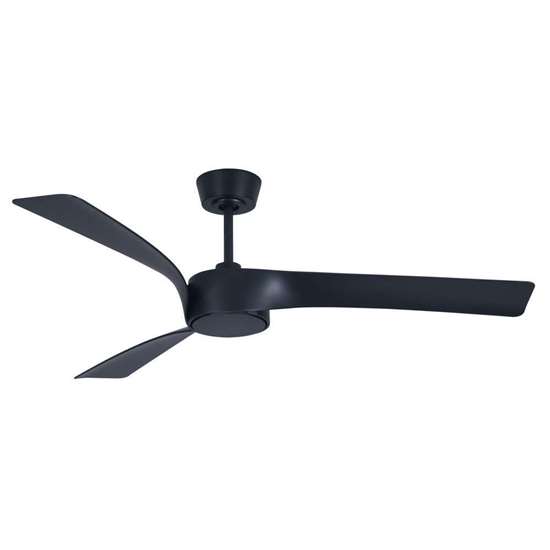 Bild von Deckenventilator Line Black mit Fernbedienung (6 Stufen) Marke: Lucci Air - Gehäuse: Schwarz,  3 Flügel - Durchmesser: 132cm, inkl. LED Leuchtmittel. 