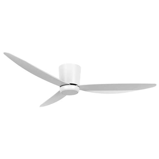Image sur Ventilateur de plafond Array White avec télécommande (6 vitesses) Marque: Lucci  Air - Boîtier: blanc, 3 hélices -  Diamètre: 137cm, avec ampoule LED incluse. 