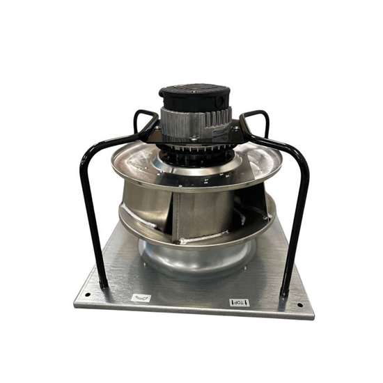 Immagine di Modulo radiale EC K3G355-PJ75-01, 400 V ricurvo all'indietro, con aspirazione su un lato  con rete di trasporto.