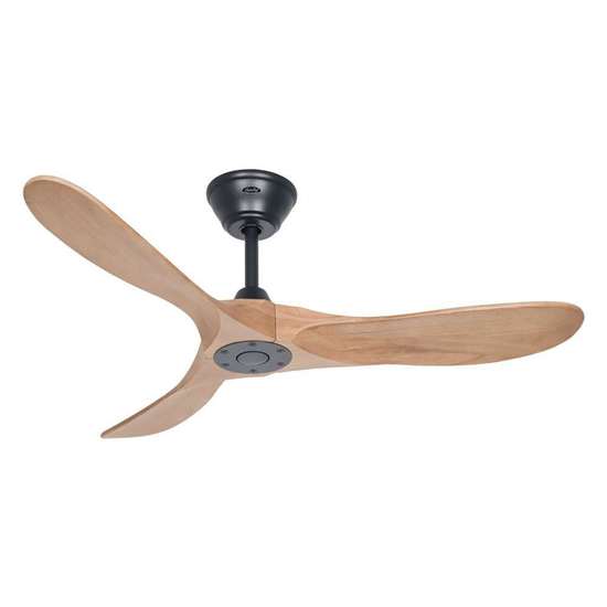 Immagine di Ventilatore da soffitto Eco Genuino 122 MS-EM, nero opaco Ø 122cm, con telecomando
. Colore eliche rovere. (Casafan)