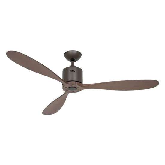 Immagine di Ventilatore da soffitto Aeroplan Eco BZ-NB,  bronzo, Ø 132cm, con telecomando. Colore eliche noce. (Casafan)