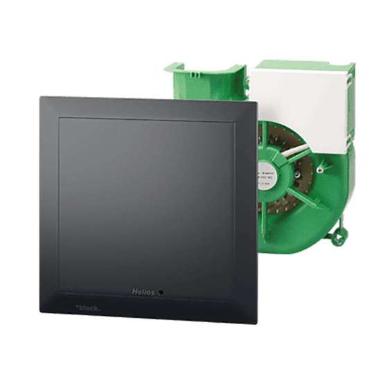 Image sur Ventilateur d'extraction UltraSilence ELS-NFC VOC, avec temporisateur et délai de démarrage. Programmable par app au moyen d'un smartohone compatible NFC. Noir.  (Helios)