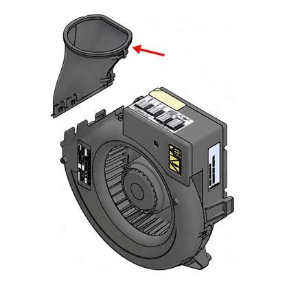 Immagine di S-AS-G, raccordo adattatore laterale per SimplAir EC,  solo Vario / Vario II. (Meltem)